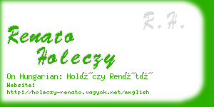 renato holeczy business card